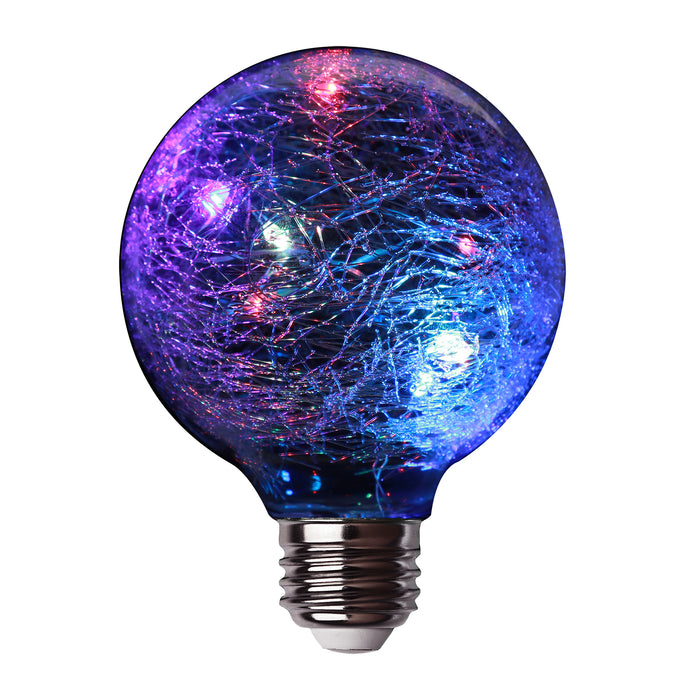 Feit FY/G25/RGB/CR/LED/RP Crackle Glass RGB G25 LED Fairy Light