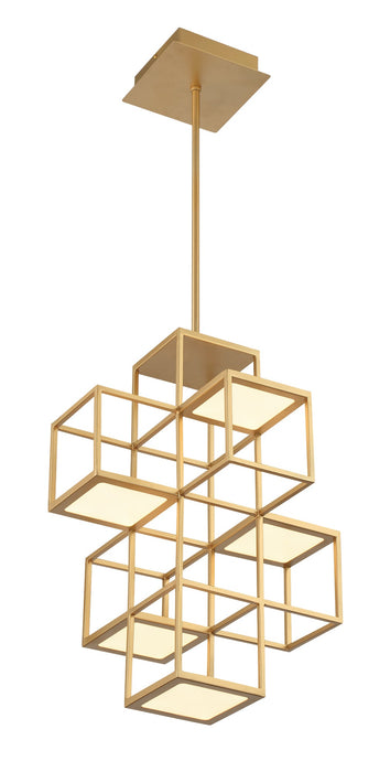 LED Chandelier Eurofase 38260-018 Ferro 5 Light Integrated LED Pendant Gold Eurofase