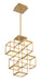 LED Chandelier Eurofase 38260-018 Ferro 5 Light Integrated LED Pendant Gold Eurofase