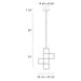 LED Chandelier Eurofase 38260-018 Ferro 5 Light Integrated LED Pendant Gold Eurofase