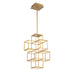 LED Chandelier Eurofase 38260-018 Ferro 5 Light Integrated LED Pendant Gold Eurofase