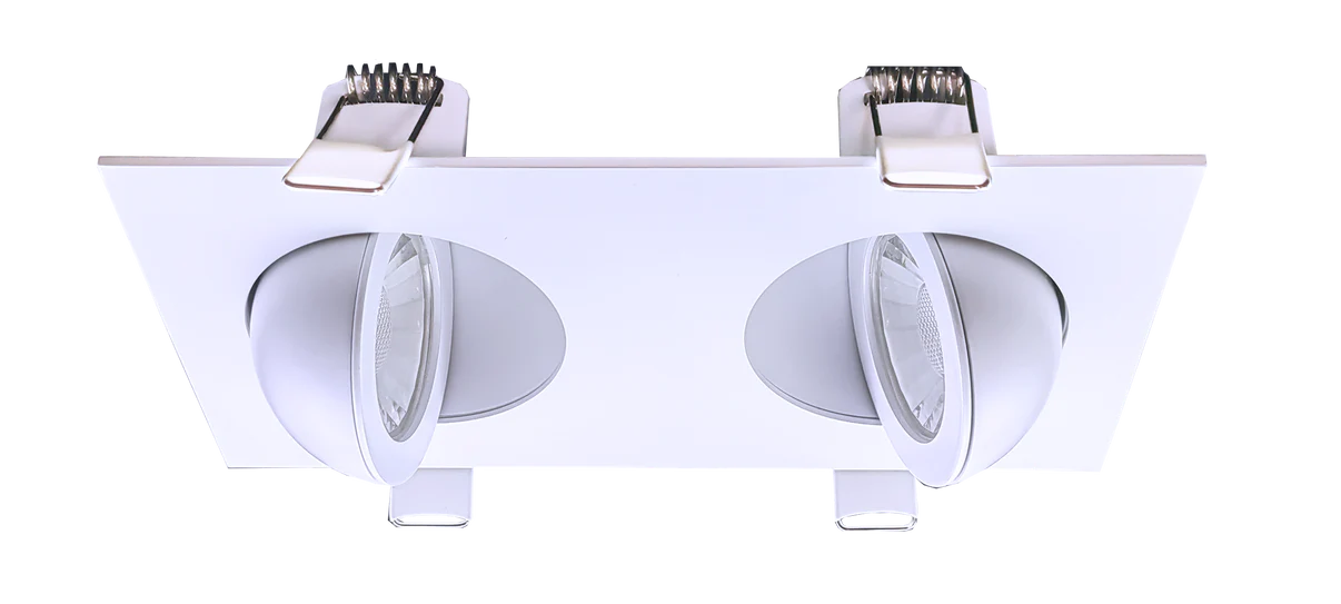 Goodlite G-00822 3" Double Head Multiple Floating Gimbal Downlight - White LightStoreUSA