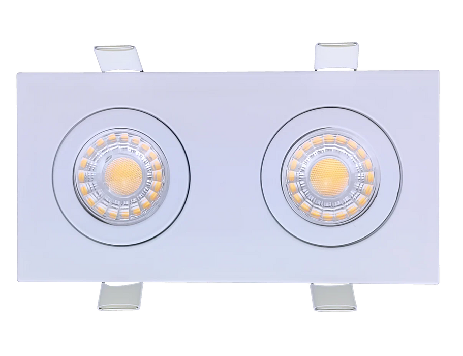 Goodlite G-00822 3" Double Head Multiple Floating Gimbal Downlight - White LightStoreUSA