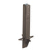 Metallic post with a bracket on a white background