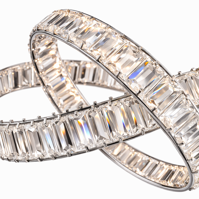 Gianna L1810/60/035CH 3-CCT LED Crystal Swirl Chandelier