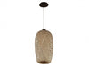 Pendant Light Avenue Lighting HF1002-BW Tulum 8"W Pendant in Black with Bamboo Wicker in Bamboo Wicker And Black Avenue Lighting