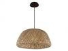 Pendant Light Avenue Lighting HF1003-BW Tulum 17"W Pendant in Black with Bamboo Wicker in Bamboo Wicker And Black Avenue Lighting