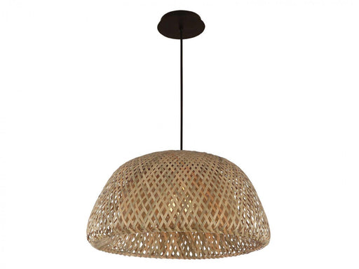 Pendant Light Avenue Lighting HF1003-BW Tulum 17"W Pendant in Black with Bamboo Wicker in Bamboo Wicker And Black Avenue Lighting