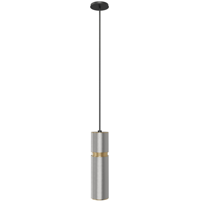 Pendant Light Avenue Lighting HF1072-LGB Cicada 10"H LED Pendant in Knurled Light Grey and Brass in Knurled Light Grey With Brass Avenue Lighting