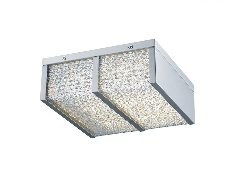 Flush Mount Avenue Lighting HF1124-CH Cermack St. 12"W Square LED Flushmount in Chrome in Polished Chrome Avenue Lighting