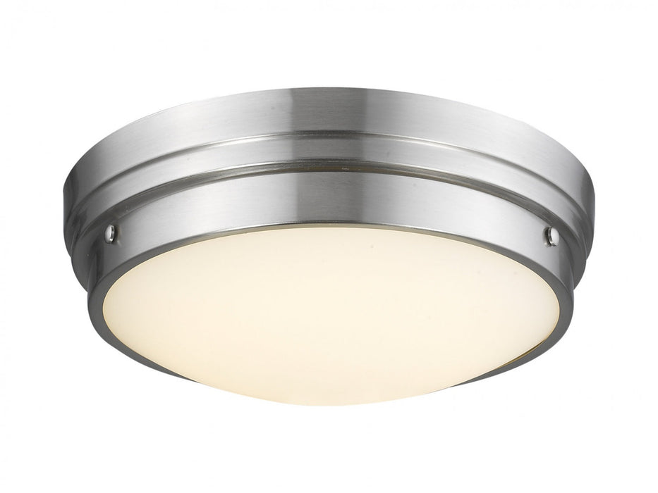 Flush Mount Avenue Lighting HF1160-BN Cermack St. 13"W Round LED Flushmount in Brushed Nickel Avenue Lighting