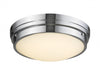 Flush Mount Avenue Lighting HF1160-CH Cermack St. 13"W Round LED Flushmount in Chrome in Polished Chrome Avenue Lighting