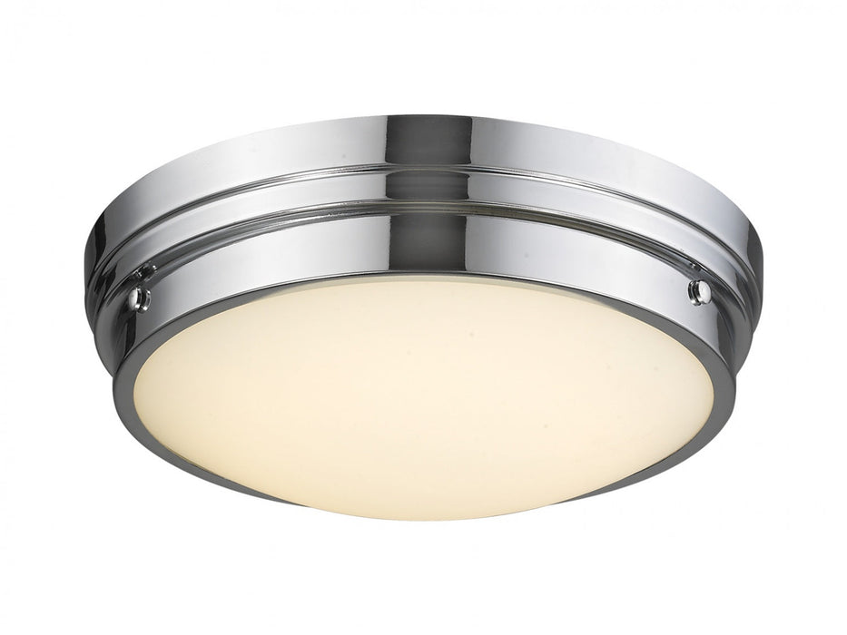 Flush Mount Avenue Lighting HF1160-CH Cermack St. 13"W Round LED Flushmount in Chrome in Polished Chrome Avenue Lighting