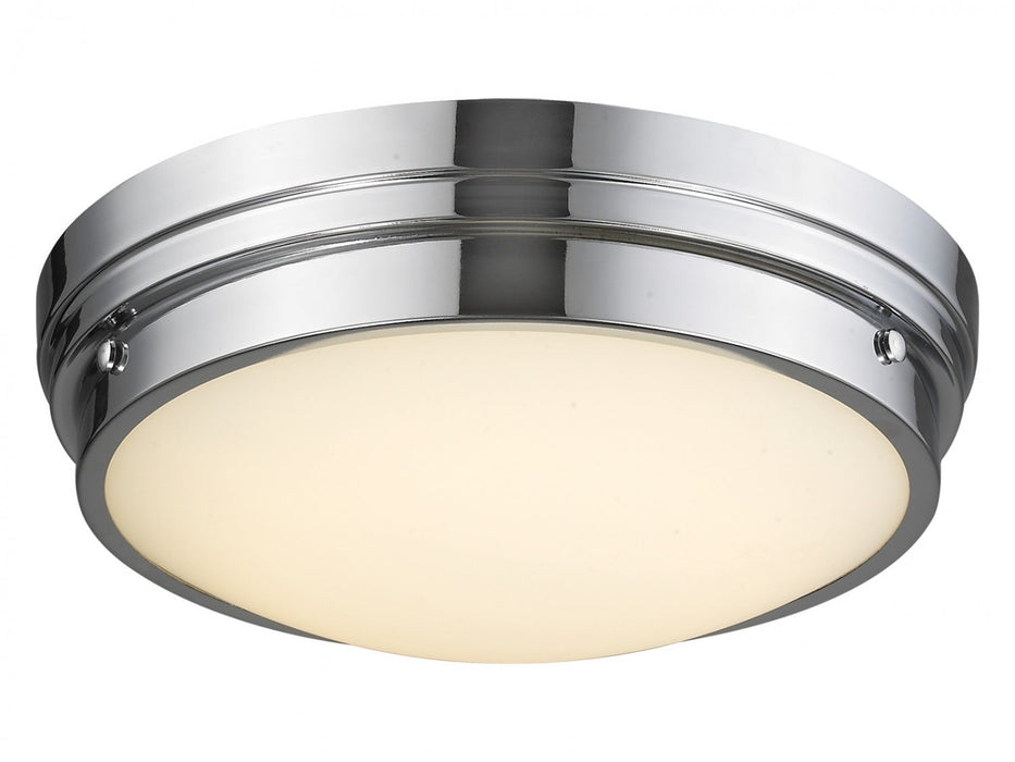 Flush Mount Avenue Lighting HF1161-CH Cermack St. 17"W Round LED Flushmount in Chrome in Polished Chrome Avenue Lighting