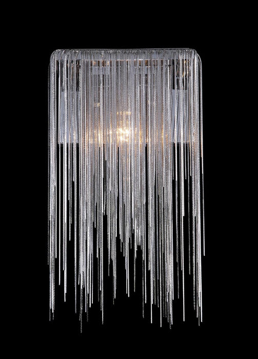 Wall Sconce Avenue Lighting HF1200-CH Fountain Ave. 8"W Jewelry Chain Wall Sconce in Chrome Avenue Lighting