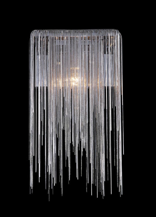 Wall Sconce Avenue Lighting HF1200-CH Fountain Ave. 8"W Jewelry Chain Wall Sconce in Chrome Avenue Lighting
