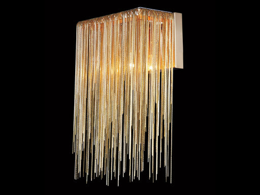 Wall Sconce Avenue Lighting HF1200-G Fountain Ave. 8"W Jewelry Chain Wall Sconce in Gold Avenue Lighting