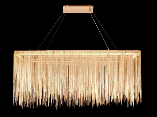 Chandelier Avenue Lighting HF1201-G Fountain Ave. 48"W Linear LED Chandelier in Gold Avenue Lighting