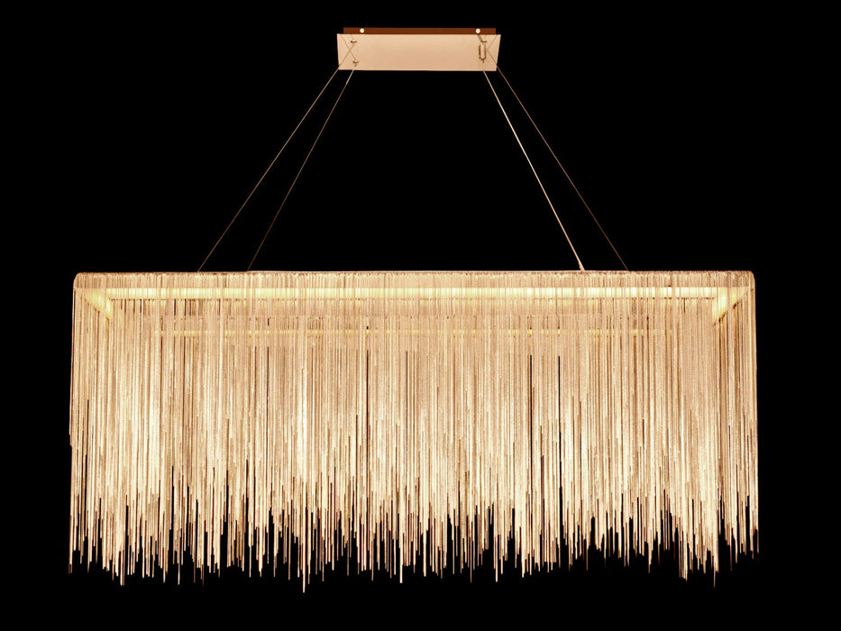 Chandelier Avenue Lighting HF1201-G Fountain Ave. 48"W Linear LED Chandelier in Gold Avenue Lighting
