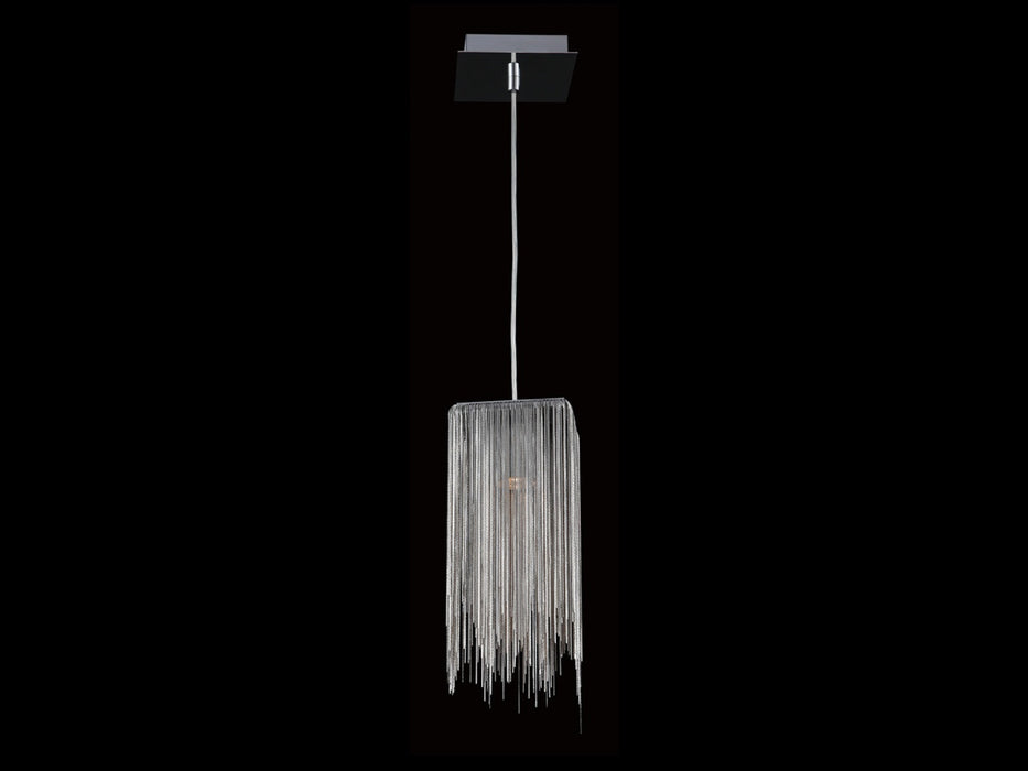 Pendant Light Avenue Lighting HF1204-CH Fountain Ave. 6"W Square Pendant in Chrome Avenue Lighting