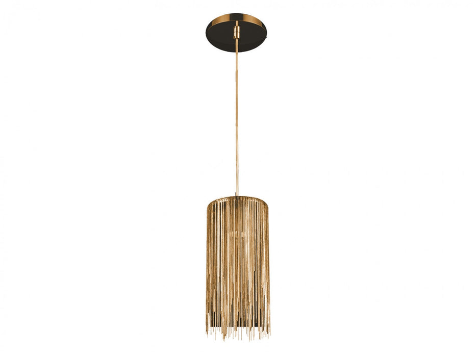 Pendant Light Avenue Lighting HF1205-G Fountain Ave. 6"W Round Pendant in Gold Avenue Lighting