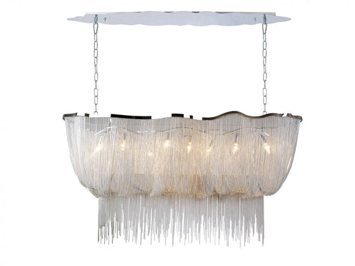 Chandelier Avenue Lighting HF1401-CH Mullholand Dr. Mulholland Dr. 59"W Steel Chain Linear Chandelier in Chrome Avenue Lighting
