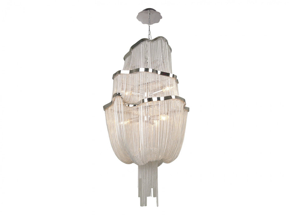 Chandelier Avenue Lighting HF1402-CH Mullholand Dr. Mullholland Dr. 20"W Steel Chain Pendant in Chrome Avenue Lighting