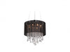 Flush Mount Avenue Lighting HF1501-BLK Beverly Dr. 16"W Drum Pendant in Black Silk String Avenue Lighting
