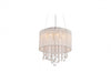 Flush Mount Avenue Lighting HF1501-WHT Beverly Dr. 16"W Drum Pendant in White Silk String Avenue Lighting