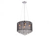 Flush Mount Avenue Lighting HF1504-BLK Riverside Dr. 17"W Drum Pendant in Black Organza Silk Avenue Lighting