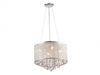 Flush Mount Avenue Lighting HF1504-SLV Riverside Dr. 17"W Drum Pendant in Silver Organza Silk Avenue Lighting