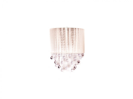Wall Sconce Avenue Lighting HF1511-WHT Beverly Dr. 8"W Wall Sconce in White/Crystals in White Silk String Avenue Lighting