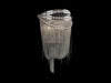 Wall Sconce Avenue Lighting HF1607-NCK Wilshire Blvd. 16"H Wall Sconce in Nickel in Polish Nickel/Crystal Avenue Lighting