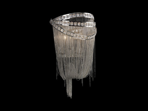 Wall Sconce Avenue Lighting HF1607-NCK Wilshire Blvd. 16"H Wall Sconce in Nickel in Polish Nickel/Crystal Avenue Lighting
