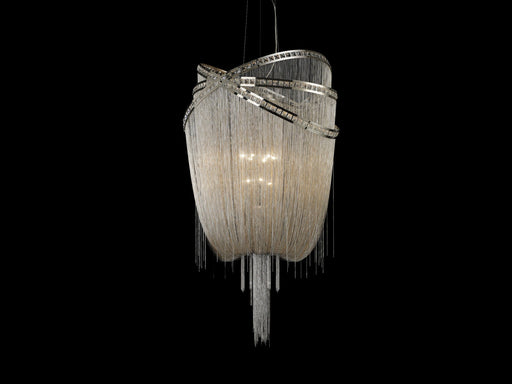 Chandelier Avenue Lighting HF1610-NCK Wilshire Blvd. 36"W Pendant in Polished Nickel/Clear Crystals in Polish Nickel/Crystal Avenue Lighting