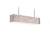 Chandelier Avenue Lighting HF1701-PN Ventura Blvd. 38"W Linear Chandelier in Polished Nickel in Polish Nickel / Ivory Slik Shade Avenue Lighting