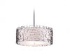 Chandelier Avenue Lighting HF1702-PN Ventura Blvd. 21"W Drum Pendant in Polished Nickel in Polish Nickel / Ivory Slik Shade Avenue Lighting