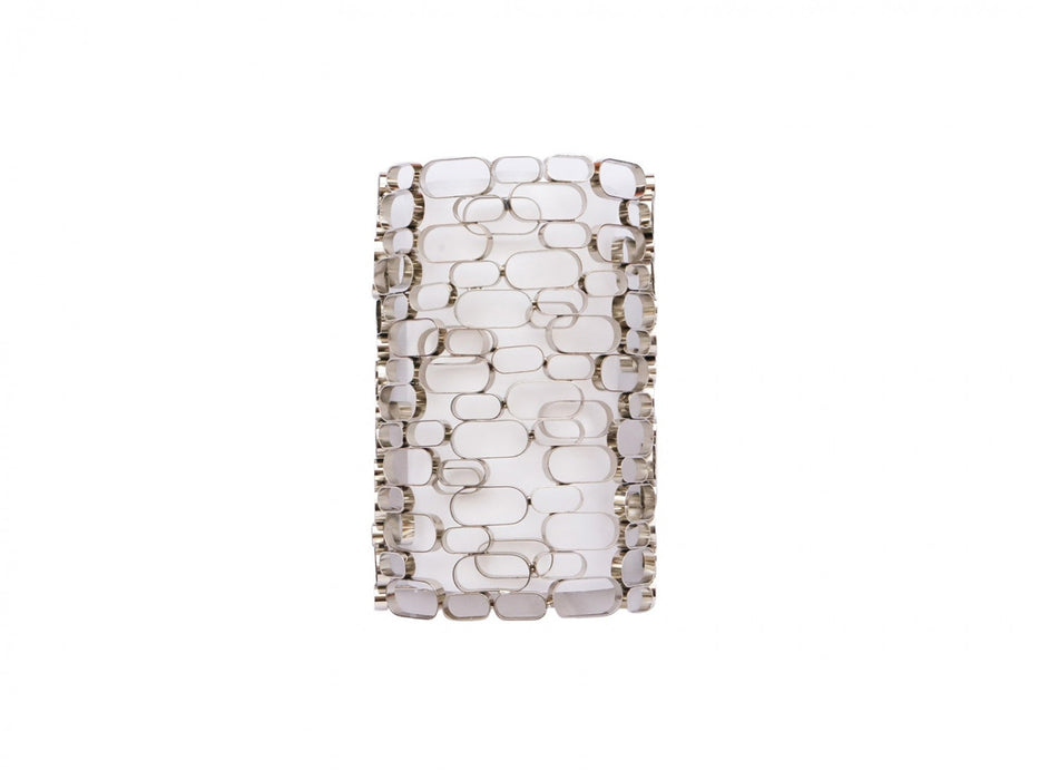 Wall Sconce Avenue Lighting HF1705-PN Ventura Blvd. 13"H Wall Sconce in Polished Nickel in Polish Nickel / White Slik Shade Avenue Lighting