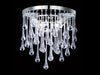 Wall Sconce Avenue Lighting HF1800-PN Hollywood Blvd. 12"W Round Wall Sconce in Polished Nickel/Clear Tear Drop Crystals in Polish Nickel / Clear Glass Tear Drops Avenue Lighting