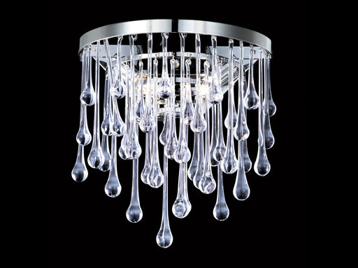 Wall Sconce Avenue Lighting HF1800-PN Hollywood Blvd. 12"W Round Wall Sconce in Polished Nickel/Clear Tear Drop Crystals in Polish Nickel / Clear Glass Tear Drops Avenue Lighting