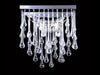 Wall Sconce Avenue Lighting HF1801-PN Hollywood Blvd. 12"W Square Wall Sconce in Polished Nickel/Clear Tear Drop Crystals in Polish Nickel / Clear Glass Tear Drops Avenue Lighting