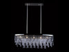 Chandelier Avenue Lighting HF1806-PN Hollywood Blvd. 34"W Oval Chandelier in Polished Nickel/Clear Tear Drop Crystals in Polish Nickel / Clear Glass Tear Drops Avenue Lighting