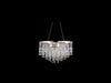 Chandelier Avenue Lighting HF1809-PN Hollywood Blvd. 22"W Round Pendant in Polished Nickel/Clear Tear Drop Crystals in Polish Nickel / Clear Glass Tear Drops Avenue Lighting