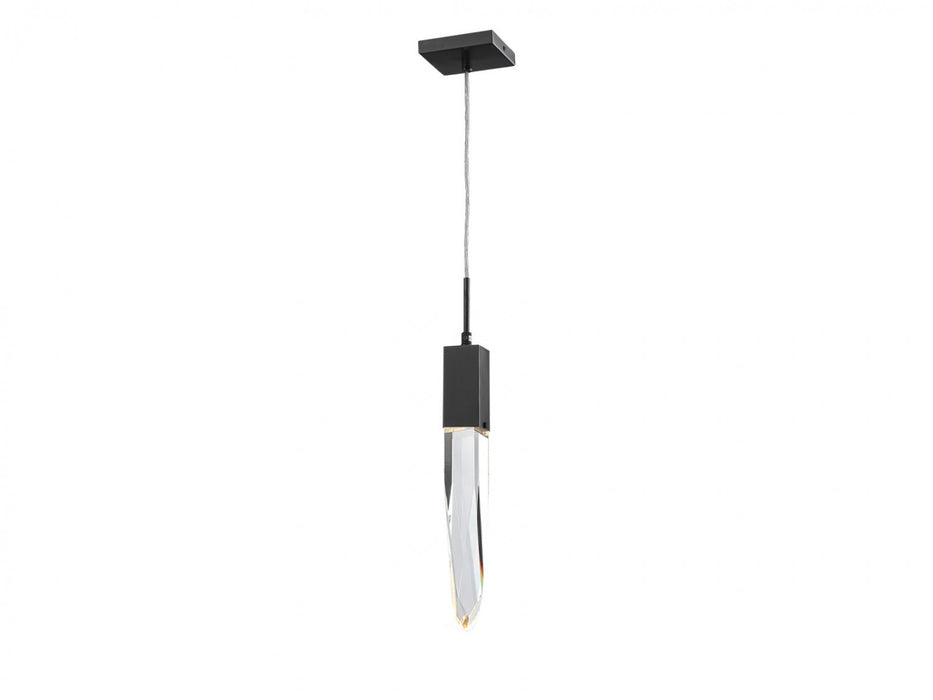 Pendant Light Avenue Lighting HF1901-1-AP-DBZ-C Aspen The Original Aspen 1-Light LED Mini Pendant in Dark Bronze/Clear Crystal Avenue Lighting