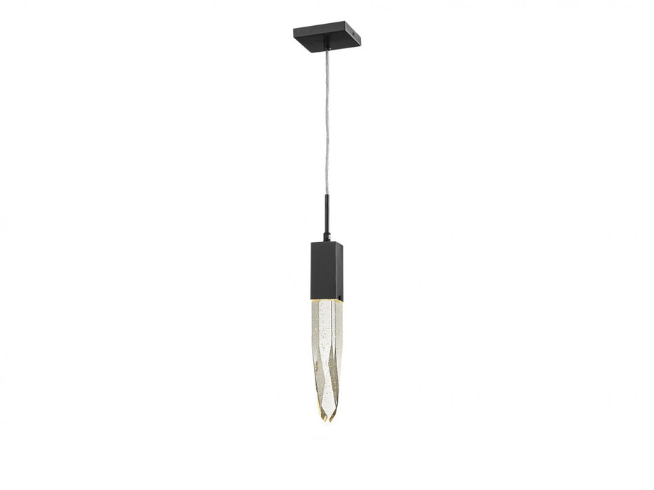 Pendant Light Avenue Lighting HF1901-1-AP-DBZ Aspen The Original Aspen 1-Light LED Mini Pendant in Dark Bronze/Bubbled Crystal Avenue Lighting