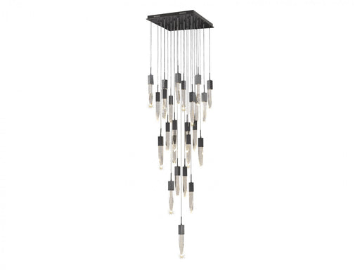 Chandelier Avenue Lighting HF1904-25-AP-DBZ Aspen The Original Aspen 25-Light 28"W Multi-light Chandelier in Dark Bronze/Bubbled Crystals Avenue Lighting