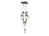 Chandelier Avenue Lighting HF1905-13-AP-DBZ Aspen 13-Light 20"W Multi-light Chandelier in Dark Bronze/Bubbled Crystals Avenue Lighting
