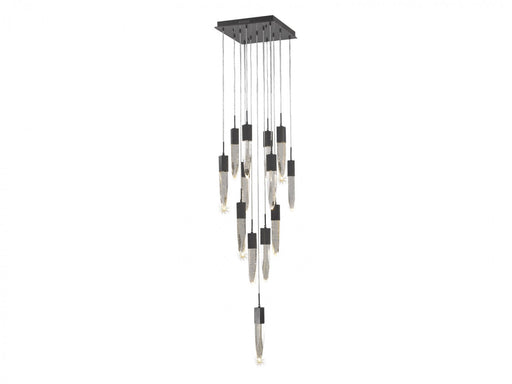 Chandelier Avenue Lighting HF1905-13-AP-DBZ Aspen 13-Light 20"W Multi-light Chandelier in Dark Bronze/Bubbled Crystals Avenue Lighting