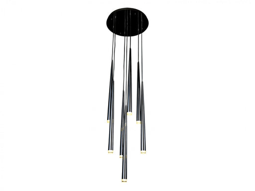 Multi-Light Pendant Avenue Lighting HF2107-BLK Highland Ave. Highland 4-Light 17"W Pendant in Black Avenue Lighting