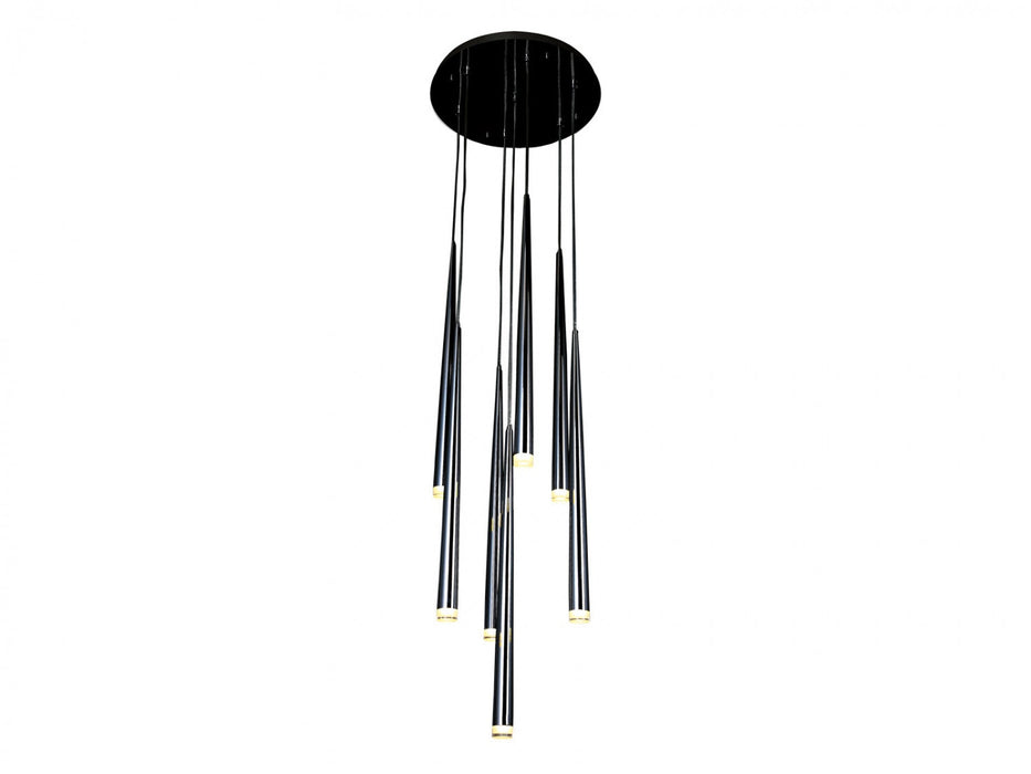 Multi-Light Pendant Avenue Lighting HF2107-BLK Highland Ave. Highland 4-Light 17"W Pendant in Black Avenue Lighting